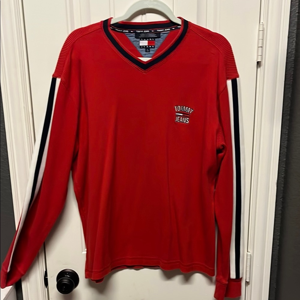 Tommy Hilfiger Red Long Sleeve Tee